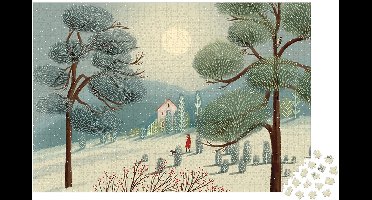 Janod Kidult puzzel - Een winters wonderland - 1500 stukjes - geschikt vanaf 10 jaar