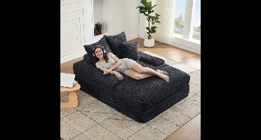 Slaapbank – Sofa – Bedbank – Logeerbed – Slaapstoel – Modern Design – Memory Foam Kussens – Grijze Velvet Stof – Volledig Gemonteerd – Ruimtebesparend