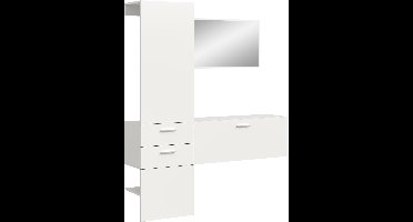 xonox.home Garderobecombinatie Vaga wit melamine 156x190x36 cm