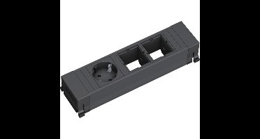 BACHMANN POWER FRAME 1xCEE7/3 2xCM, Kunststof profiel 0,2m GST18