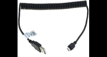 OTB Datenkabel Micro-USB - Spiralkabel - schwarz