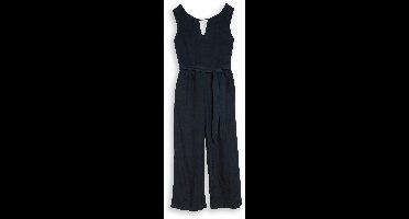 Tom Tailor - Jumpsuit met linnen - Maat 34 - sky captain blue