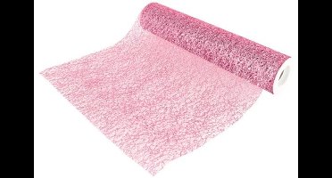 Rol Tafelloper Glitter Oud Roze (5m)