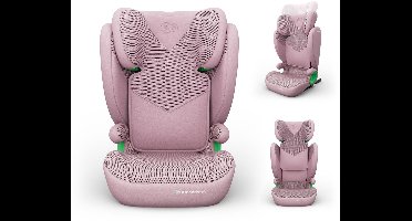 Kinderkraft JUNIOR FIX 2 PLUS Autostoeltje - 100-150 cm Comfortabele zitting Ademende bekleding - Roze