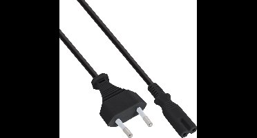 InLine 4043718115013 Zwart 10 m Netstekker type C C8 stekker