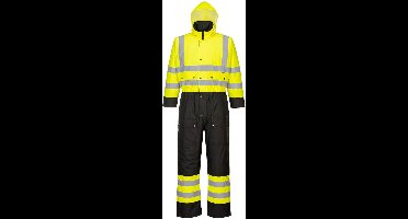 Portwest Hi-Vis Tweekleuren Overall - Gevoerd S485 - Geel/Zwart - 5XL