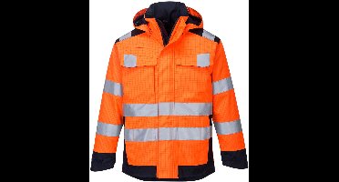 Portwest Modaflame Rain multinormen Arc jack MV70 - Oranje/Marine - M