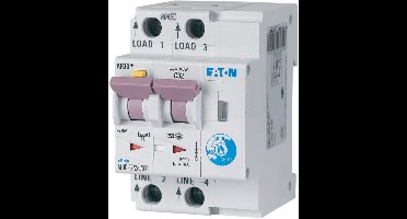 Eaton Brandbeveiligingsschakelaar, 2p, C, 32 A, 30 mA, type A, 187234