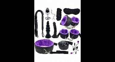 Oneay SM 11-delige seksspeelgoedset voor volwassenen, flirtset voor stellen, bondage set voor volwassenen, Valentijnsdagcadeau, kerstcadeau, seksspeelgoed