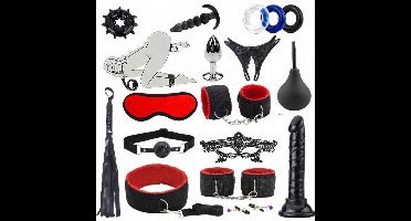 Oneay 17-delige seksspeeltjesset voor volwassenen, SM-flirtset voor stellen in de slaapkamer, bondage-accessoires, seksspeeltjes voor Valentijnsdag en Kerstmis, SM-training