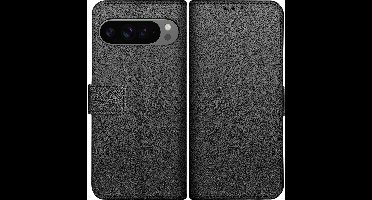 Just in Case hoesje geschikt voor Google Pixel 10 Pro XL Hoesje met Pasjeshouder - Bookcase Classic - Zwart