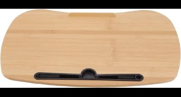Lapbureau met kussen voor laptops - Ergonomisch ontwerp - Bamboe materiaal - Thuis, kantoor, reizen