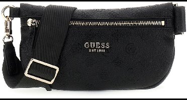 GUESS schoudertas Devon Sling Black Logo zwart