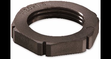 WISKA tegenmoer, 10061781, M 16x1,5, metrisch, zwart