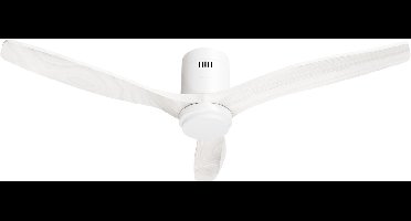 Hombli Slimme Plafondventilator met verlichting - Ø132 cm - Incl. Afstandsbediening - Wit & Wit Hout