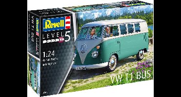 Revell Modelbouwpakket Auto - 07675 Volkswagen VW T1 Bus Plastic - 1:24 - Modelbouw