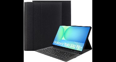 Just in Case tablet Hoes met Toetsenbord geschikt voor Samsung Galaxy Tab S10 FE Plus - QWERTY Bluetooth Keyboard Case - Zwart