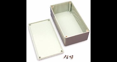 Hammond Electronics 1591DGY Euro-behuizing – 150 x 80 x 50 – ABS Grijs-wit (RAL 7035)