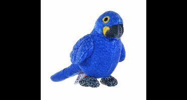 Wild Republic Macaw knuffel - blauw - pluche - 12 cm - vogels - tropische dieren