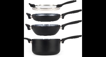 Russell Hobbs Metallic Marble Kookpannenset, 4-Delig, Antiaanbak, Ind.