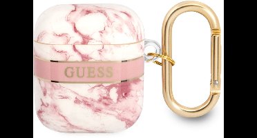 Guess Airpods - Airpods 2 Case - Marble - Roze