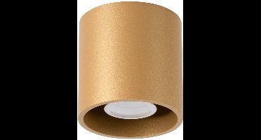 Sollux Lighting Plafondlamp Orbis - 10x10x10cm - GU10 - gouden - staal