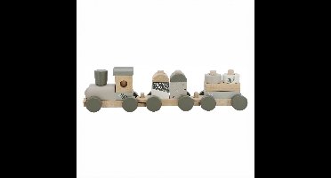 Label Label Olijfgroen Houten Speelgoed Trein