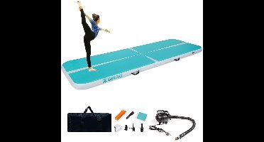 CCLIFE yogamat - Turnmat - Tumbling gym mat - Airtrack Gym Mat Roll Air Roll Opblaasbare Gymnastiek opvouwbaar met elektrische luchtpomp Yoga Mat Tumbling Mat Training Mat
