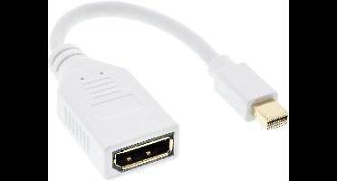 Mini DisplayPort - DisplayPort adapter - versie 1.2 (4K 60 Hz) / wit - 0,15 meter