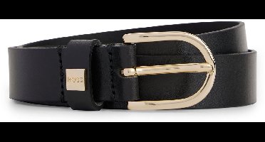 BOSS Leren Riem Scarlet Leather Belt 2,5 W100 Black Zwart