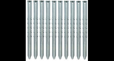 ProPlus Grondpennen/tentharingen van metaal - 40 cm - 24x stuks - XXL size - Kampeer artikelen voor tent of windscherm