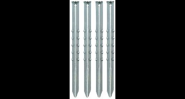 ProPlus Grondpennen/tentharingen van metaal - 40 cm - 8x stuks - XXL size - Kampeer artikelen voor tent of windscherm