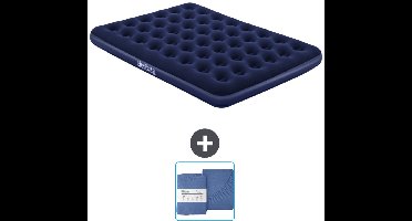 Bestway luchtbed - 2-Persoons - 152 x 203 x 22 cm - Blauw - Inclusief en Hoeslaken