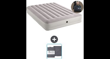 Intex Luchtbed - 2-Persoons - 152 x 203 x 30 cm - Grijs - Inclusief pomp en Hoeslaken