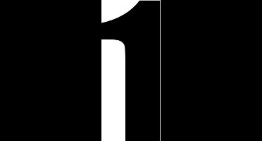 New Age Devi - Zwarte Cijfersticker - 10 x 5 cm - Voor Kliko Brievenbus Deuren Containers Voorraadbakken Ramen - Nummer 1