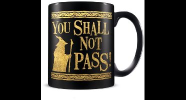 The Lord Of The Rings You Shall Not Pass Unisex Kop - zwart/goudkleurig - Standard