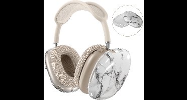 MMOBIEL Beschermhoes voor AirPods Max Hoofdtelefoons – Zachte TPU Oorschelpen Beschermhoes – Anti-Kras Beschermende Cover – Keramisch Wit