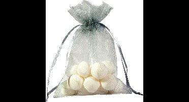 Zilvergrijs Organza Zakje 13x18cm 25 stuks