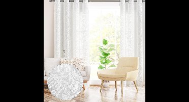 Boraboi® Gordijnen met Klassiek Bloemenontwerp, Halftransparant, Voor Diverse Kamers, Set van 2 Stuks