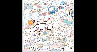 Schattige Vinyl Stickers met Cartoon afbeeldingen – 50 Stuks voor Waterflessen, Laptops en Skateboards