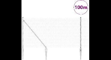 vidaXL - Hekpaal. - Zilverkleurig