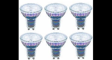 6 stuks | Ledmaxx LED GU10 6W 450lm 2700K 38° Niet-Dimbaar | GU10 | Extra Warm Wit | 6 watt | 15.000 Branduren