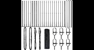 vidaXL - Hekpaal. - Grijs