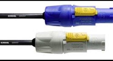 Cordial CFCA 5 FCB Stroom Aansluitkabel [1x PowerCon-stekker - 1x PowerCon-stekker] 5.00 m Blauw, Wit