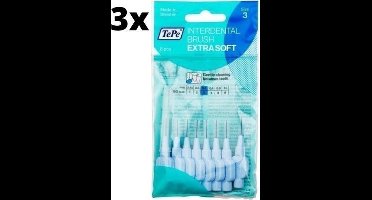 TePe Extra Soft Blauw 0,60mm 3 x 8 stuks - Voordeelverpakking