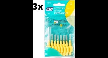 TePe Extra Soft Geel 0,70mm 3 x 8 stuks - Voordeelverpakking