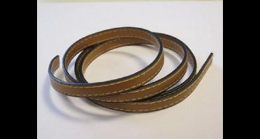 Koord imitatieleer plat 9mmx1.5 Millimeter licht bruin 1m