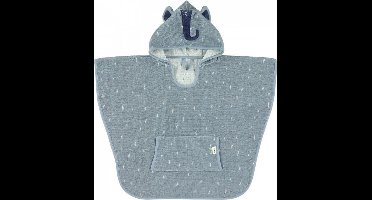 Trixie Poncho - Mrs. Elephant - 100% Biologisch Katoen - Badcape Kind met Capuchon - Met Leuke Details