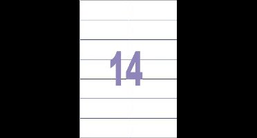 Kangaro etiket - injet/laser/kopieer - 105x42,4mm - 100 vel - 14 stickers per vel - K-10542