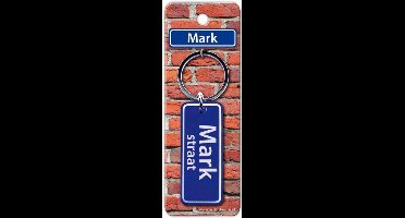 Paper Dreams Sleutelhanger Straatnaam Mark 9 Cm Staal Blauw